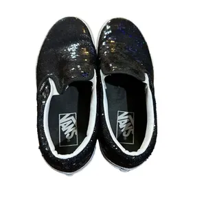 VANS OTW Black Sequin Slip On Skating Casual Shoes Sneakers Women's 5.5‎ thumbnail 4