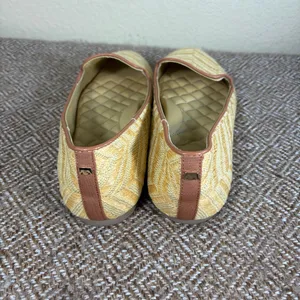 Birdies Womens Chevron Woven Slip-On Loafers in Natural Tan Sz 8.5 Casual Comfy thumbnail 4