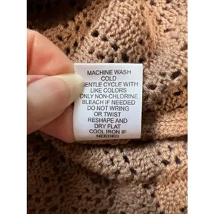 Sincerely Jules Brown Pointelle Crop Sweater Festival Boho Fairy Open Knit thumbnail 7