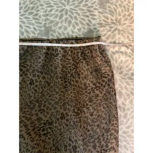 A New Day Leopard Print Maxi Slip Skirt XS‎ Brown Black Elastic Waist Minimalist Boho Chic thumbnail 5
