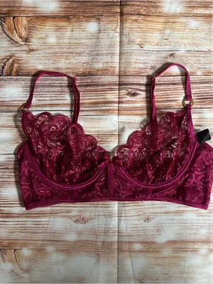 Dreamgirl Starstruck Purple Satin 3 Pc Bra Garter G String Set Sz XL thumbnail 12