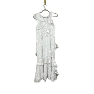 KEEPSAKE The Label White Floral Embroidered Ruffle Midi Dress Bridal Romantic thumbnail 6