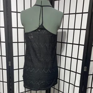 PINK Victoria's Secret Black Mesh Tribal Racerback Camisole Size XS thumbnail 3