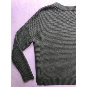 Madewell Crewneck Sweater Womens XS Green Excellent Textured Knit High Low Hem‎ thumbnail 8