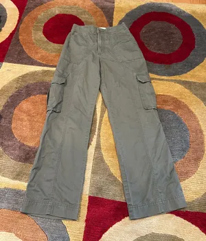Curve Love Low Rise Loose Cargo Pant Olive Green Size 0 thumbnail 1