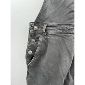 Aerie Denim Overalls Womens XL‎ Black Wide Leg Relaxed Fit Faded Wash thumbnail 3