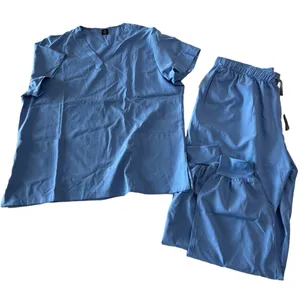 Women's Blue Two Piece Scrub Set Size XL #260646 thumbnail 1
