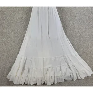 Hello Molly Crochet Lace Dress Womens 4 White Tie Back Summer Beach Vacay Boho thumbnail 3