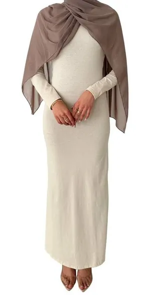 Veil of Faith Cotton Body Dress in Khaki, Size 6​​​​​​​ thumbnail 1