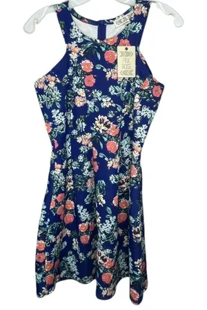 Pink Rose Floral Dress nwt thumbnail 1
