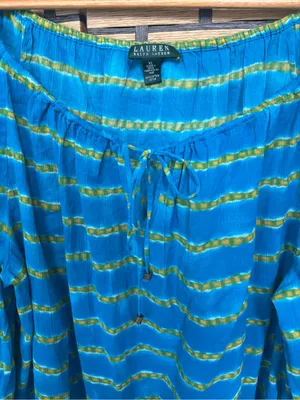 Lauren Ralph Lauren blue blouse size xl thumbnail 3