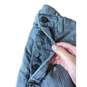 Sandrine‎ Rose Womens Polka Dot Gray Wide Leg Button Fly Buckle Back NWT Size 28 thumbnail 13
