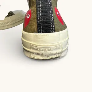 CDG Play Converse Chuck 70 Multi Heart Olive High Mens 7 Womens 9 Green Sneakers thumbnail 7