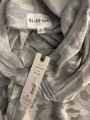 Camo Hoodie Gray Size XL thumbnail 3