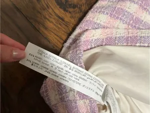 Zara Pink Plaid Tweed Mini Skirt thumbnail 7