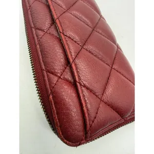 Kate Spade Burgundy Quilted Leather Natalia Zip Around Wallet thumbnail 4
