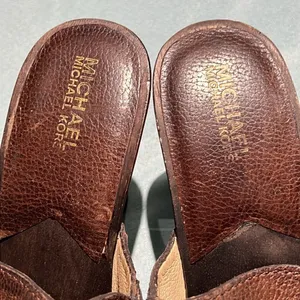 Michael Kors Wooden High Heel Clogs real leather‎ Size 8. B56 thumbnail 4