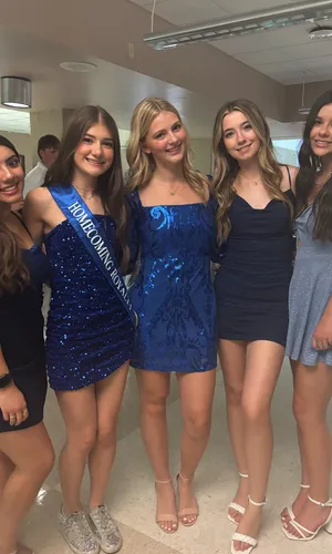Lulus Blue long sleeve homecoming dress thumbnail 2