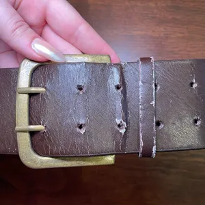 Free People Vintage Brown Wide Studded Belt thumbnail 5