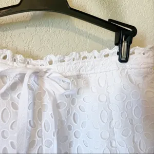 J Crew Eyelet White High Rise Shorts thumbnail 3