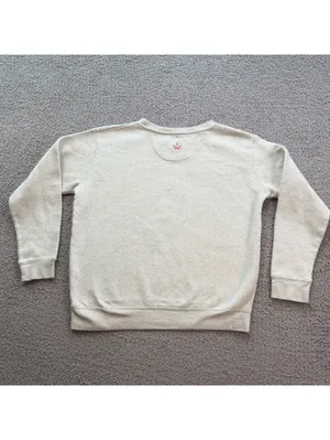 Women’s Western Cowboy Boots Dancing Crewneck Sweatshirt Oatmeal Red Size M thumbnail 2
