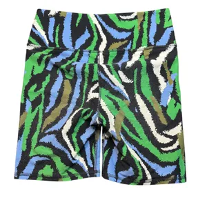 Diane Von Furstenberg X Target Womens Bike Shorts Disco Zebra Green Multi Medium thumbnail 7
