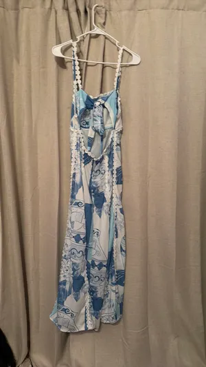 SHEIN Blue Pattern Dress thumbnail 2
