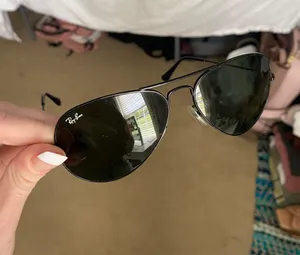 Ray-Ban “Aviator Total Black” Sunglasses thumbnail 7