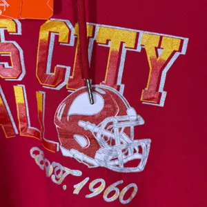 NWT Kansas City Chiefs Simapak Colorblock‎ Hoodie Red Gold Vintage Style Large thumbnail 6