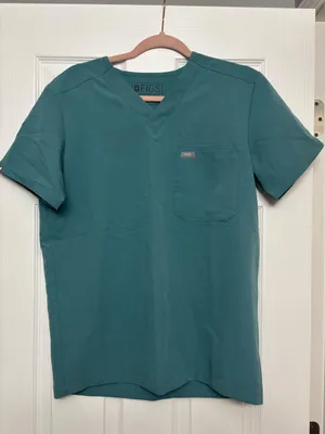 Men’s Teal FIGS Scrub Top thumbnail 1