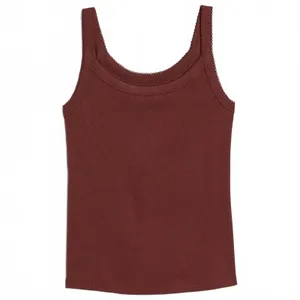 90s Ribbed Lace-Trim Tank Old Navy NWT Maroon Your Day Small thumbnail 3