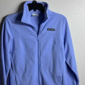 Columbia Women Blue Fleece Zip‎ Up Sweater Jacket Size M. thumbnail 2