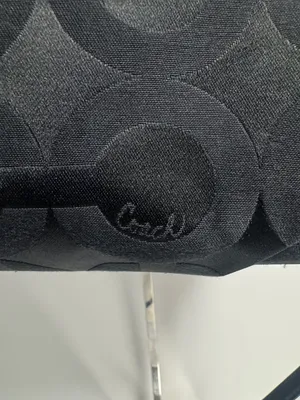 Coach Black Op Art Taylor Signature Satchel with Silver Hardware Crossbody thumbnail 3