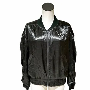 NWOT Free people movement X FP Luxe Satin Bomber Jacket Olive Green Small thumbnail 3