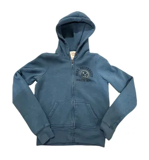 Victoria's Secret PINK Hoodie Athletic Dept Zip Blue Size S Cotton Polyester thumbnail 1