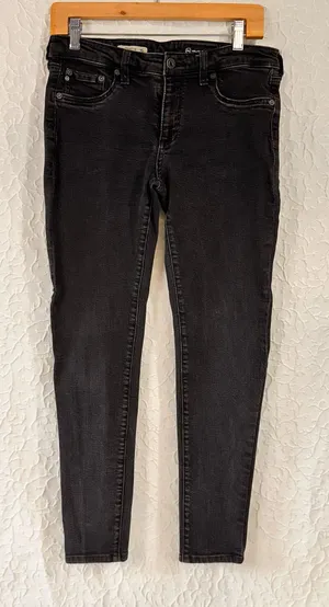 AG Adriano Goldschmied Women's Jeans Size 31 Black Denim Stretch skinny Pants thumbnail 1