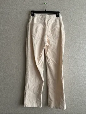 Hollister W28 Ultra High Rise Cream Corduroy Wide Leg Pants Y2K Grunge Holiday thumbnail 5