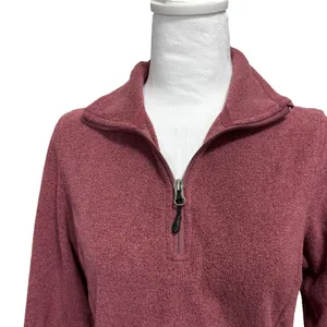 Quarter Zip Fleece Pullover Rose‎ Pink Soft Warm Activewear Outdoor HikingSmall thumbnail 4