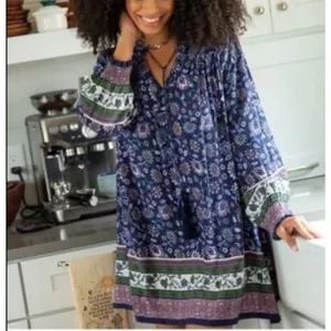 NWT Natural Life Dara Blue Floral Mini Dress Size Small thumbnail 3
