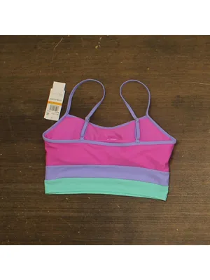NWT Salt + Cove Juniors Colorblocked Midkini Swim Top 807147 Pink Multi S thumbnail 3