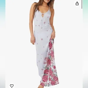 NWOT Free People Get to You Printed Maxi Dress Hydrangea Combo Size xs thumbnail 3