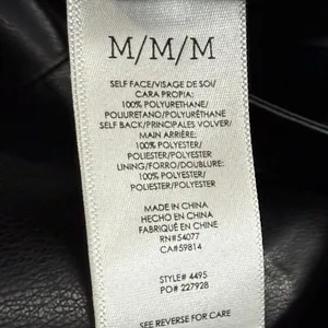 CAbi James Jacket Womens Medium Black Soft‎ Faux Leather Blazer Tailored #4495 thumbnail 11