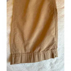 Theory Pants Womens Size 4 Tan Barrel Leg Cotton Twill Pockets High Rise Casual thumbnail 5