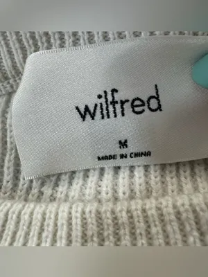 Aritzia Wilfred‎ White Knit Sweater Medium thumbnail 7