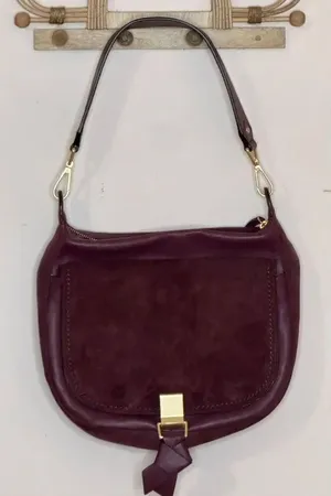 Vera Bradley Plum Leather Shoulder Bag thumbnail 1