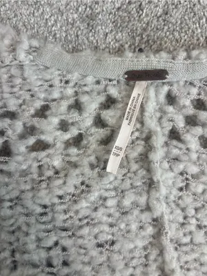 Free People Saturday Morning Open-Front Chunky Knit Cardigan - Cream thumbnail 4