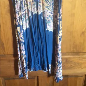 Free People Blue floral lace light weight Dress Size Small! thumbnail 6