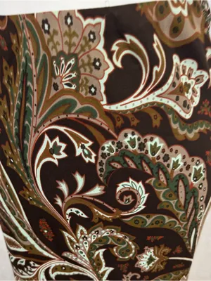 Cato brown paisley print maxi skirt size 14/16W thumbnail 3