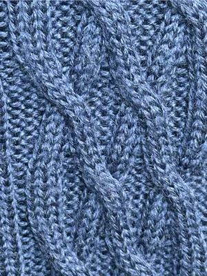 WoolOvers Women’s Small Navy Blue 100% Wool Cable Knit Sweater thumbnail 11