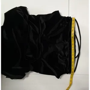 SHEIN Bae Black‎ Dress Velvet Spaghetti Strap 2XL Plus Prom Ruched Stretch New thumbnail 4